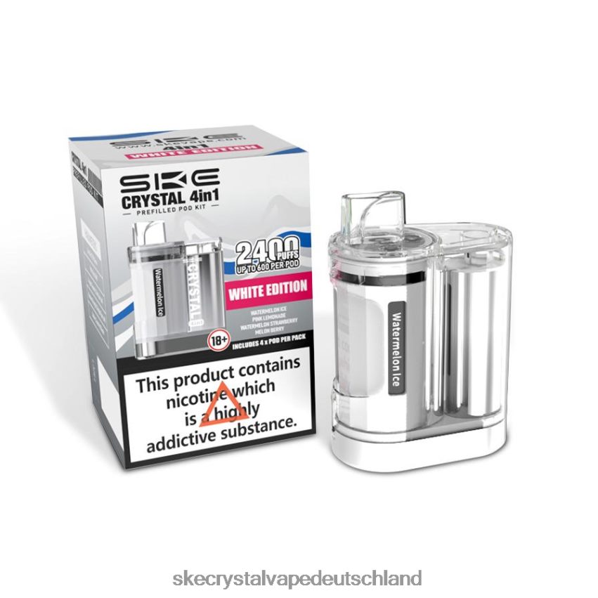 SKE Crystal Vape Deutschland FFHNJ5 SKE Crystal 2400 4-in-1-Pod-Kit gemischt weiße Ausgabe