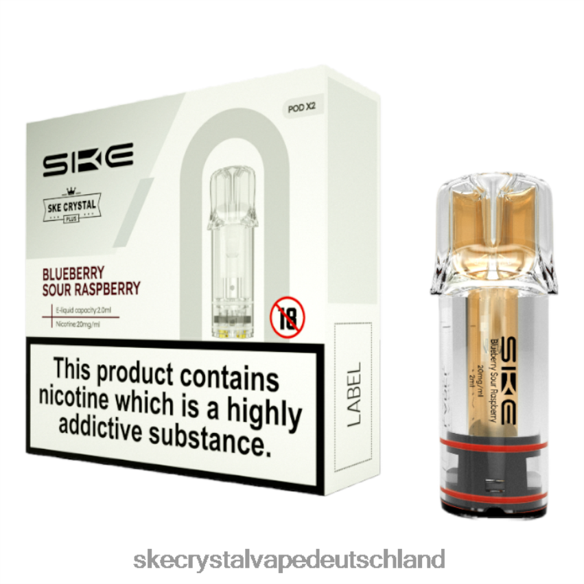 SKE Crystal Deutschland FFHNJ107 SKE Crystal Vapes und Pods Heidelbeere, saure Himbeere